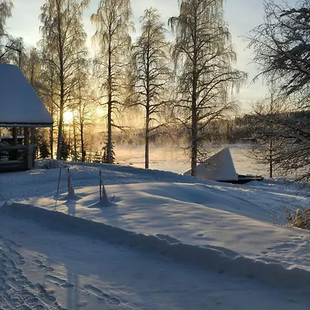 Chalet Log On The Riverbank